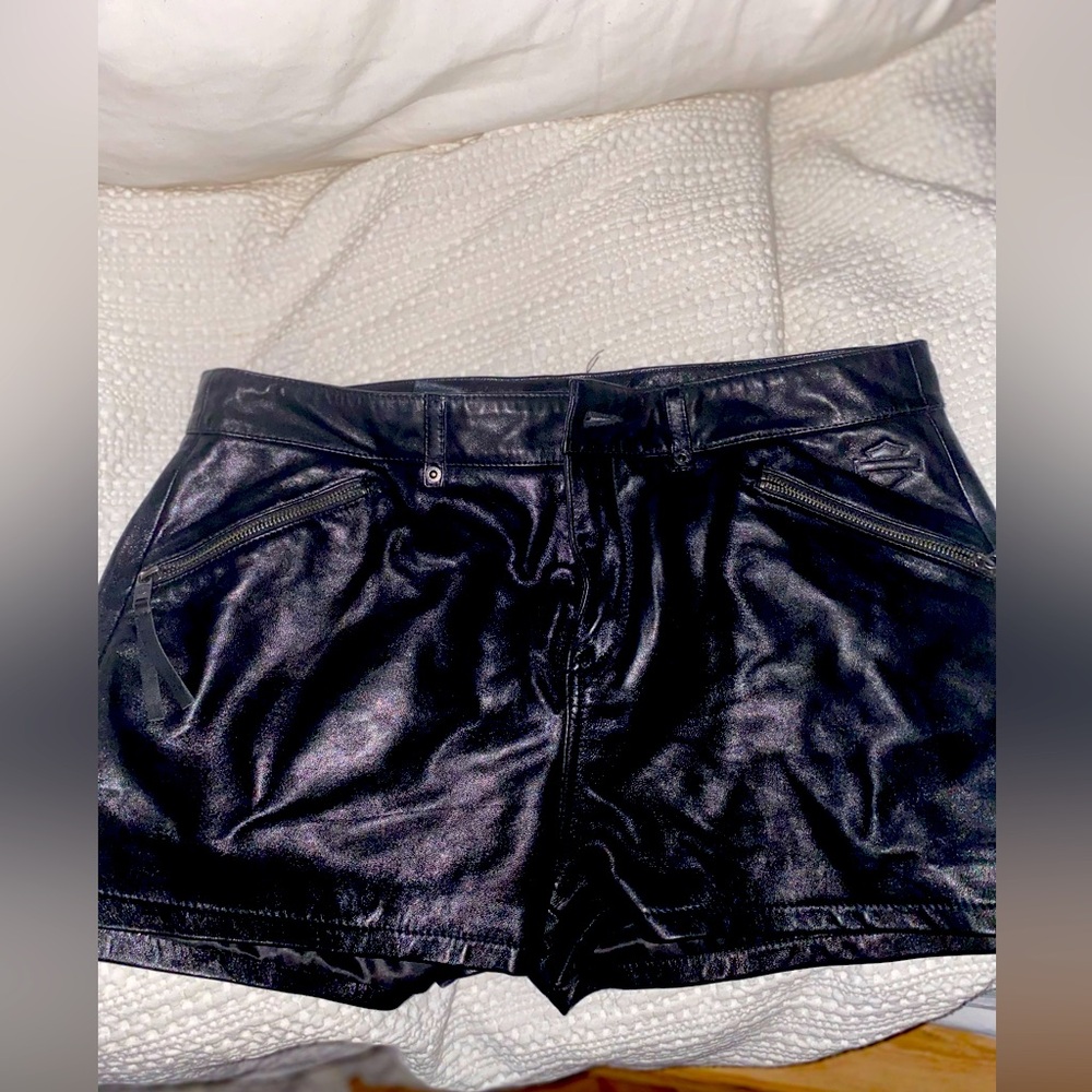 Harley Davidson real leather shorts never worn